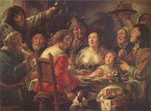 Jacob Jordaens The King Drinks Celebration of the Feast of the Epiphany (mk05) France oil painting art